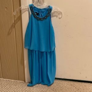 Bead Neck Popover Dress